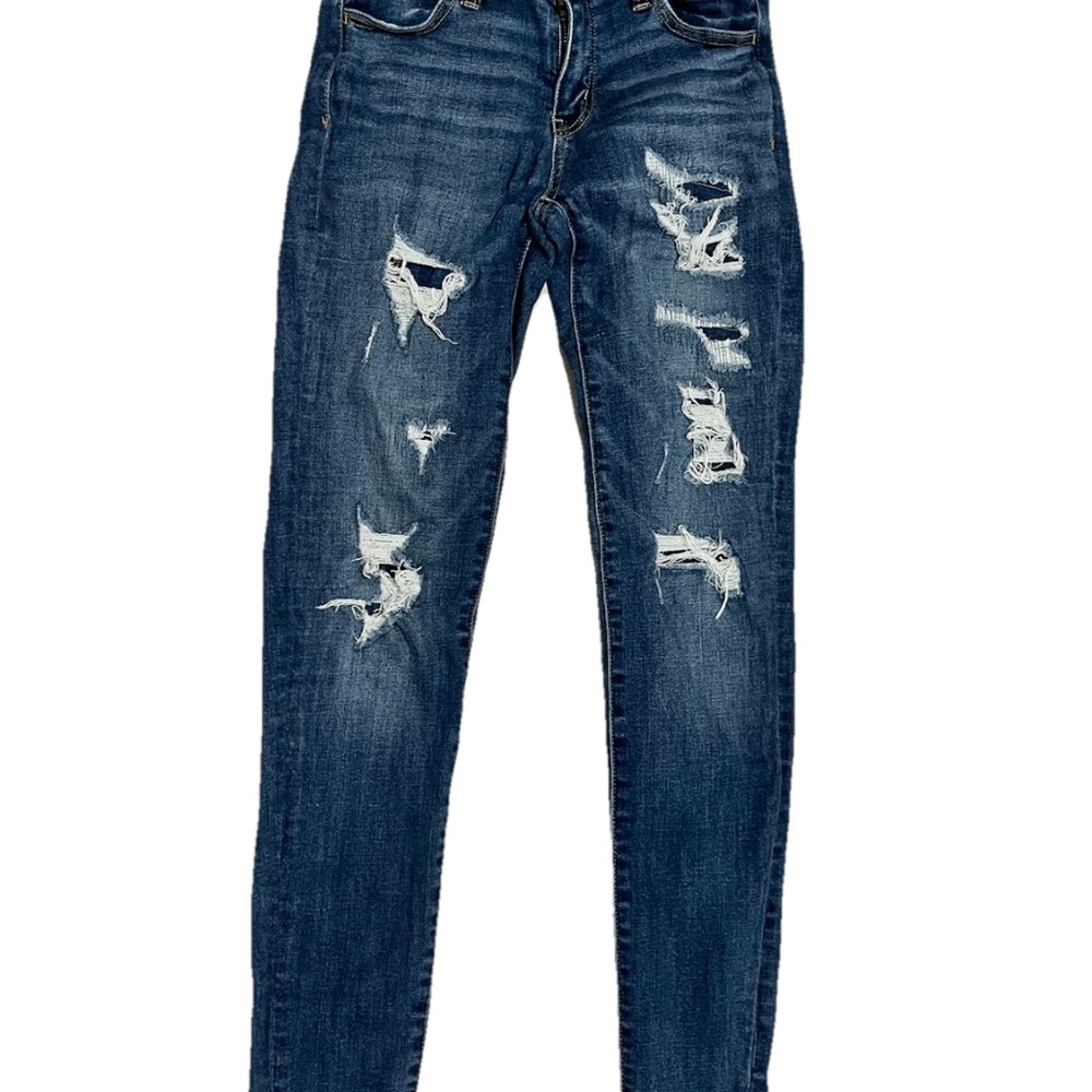 American Eagle Outfitters Next Level Stretch Denim Dark Jeggings Jeans, Sz 0 Reg